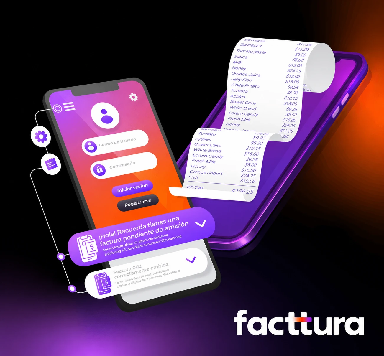 Panel de emisión de Facttura